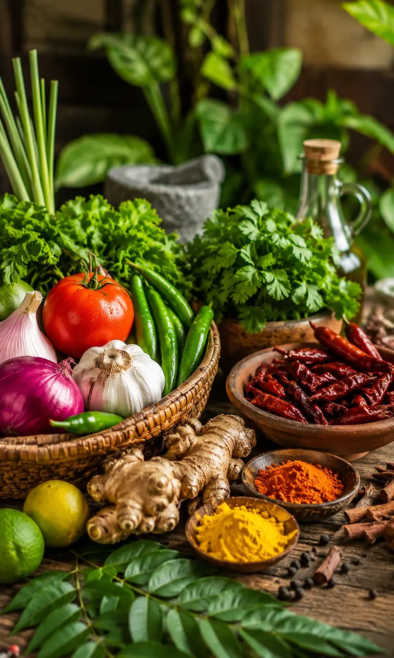 Fresh ingredients used at Ceylon Spicy Food